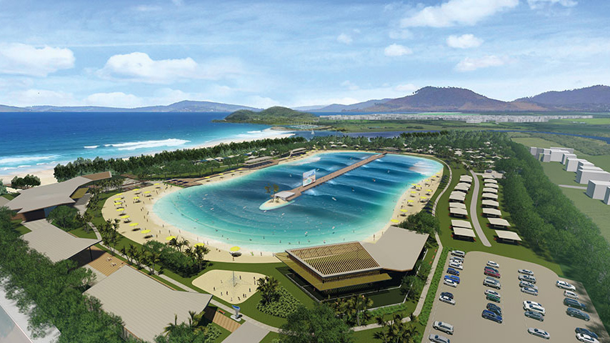 The proposed wave pool design in Cairns