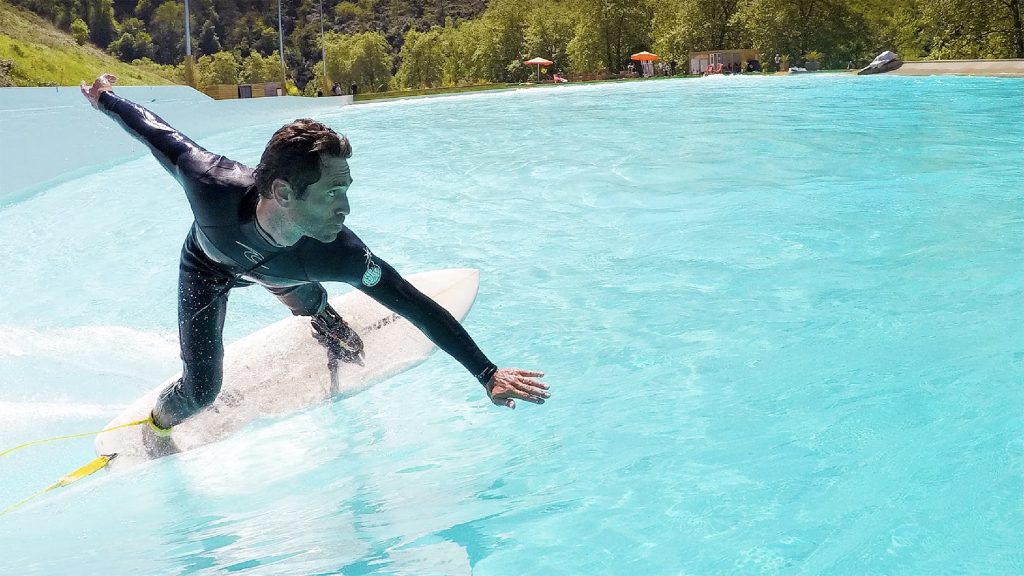 Surfing at wavegarden cove