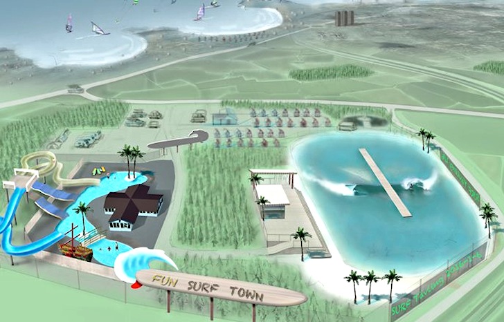 planned fun surf town design