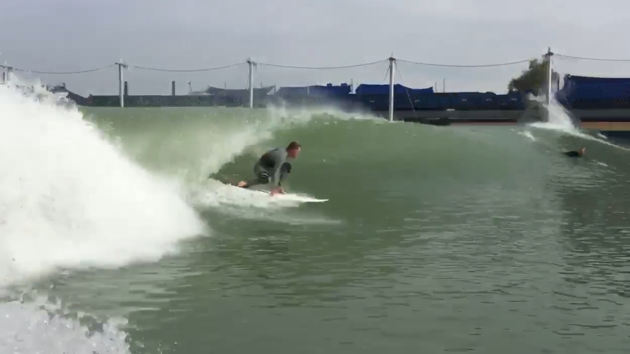 Scott Bass tubed at Kelly's Wave
