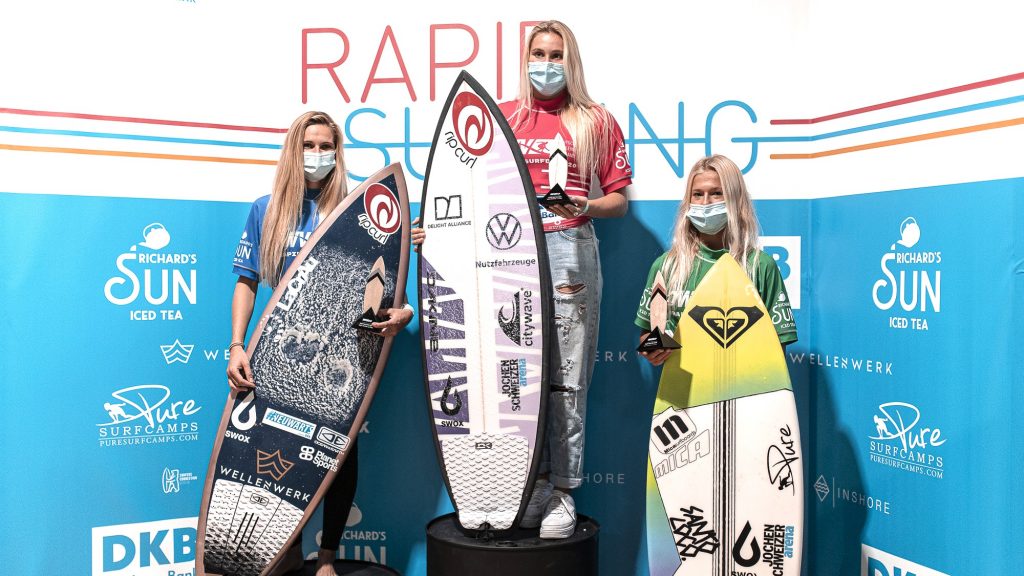 Women's podium from the German Standing Wave Championships