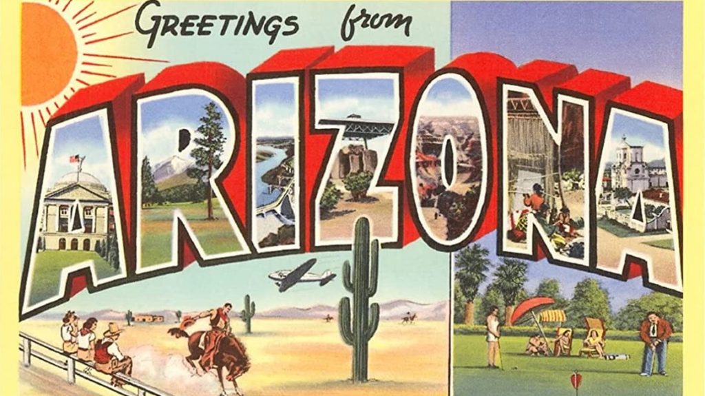 vintage arizona post card doesn't show a wave pool