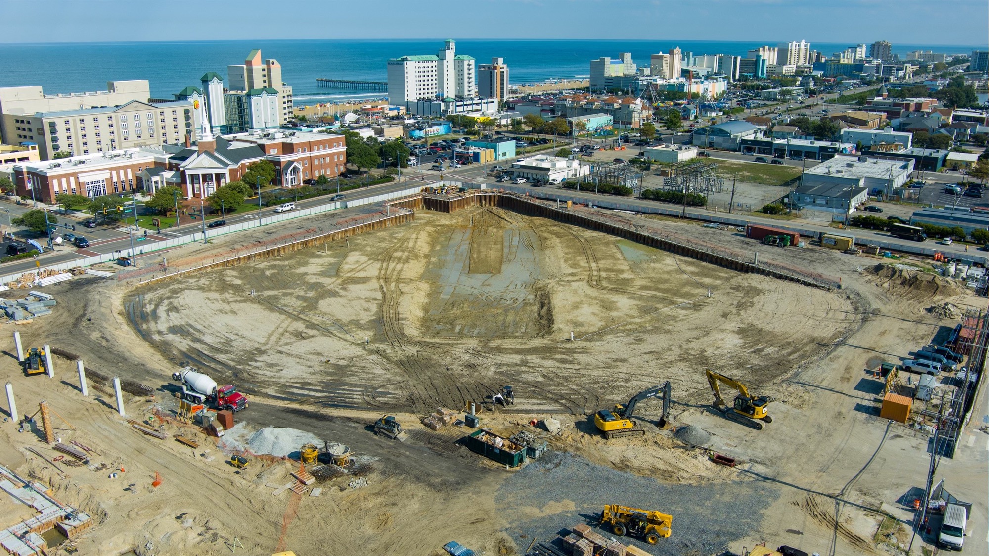 Atlantic Park wave pool construction site