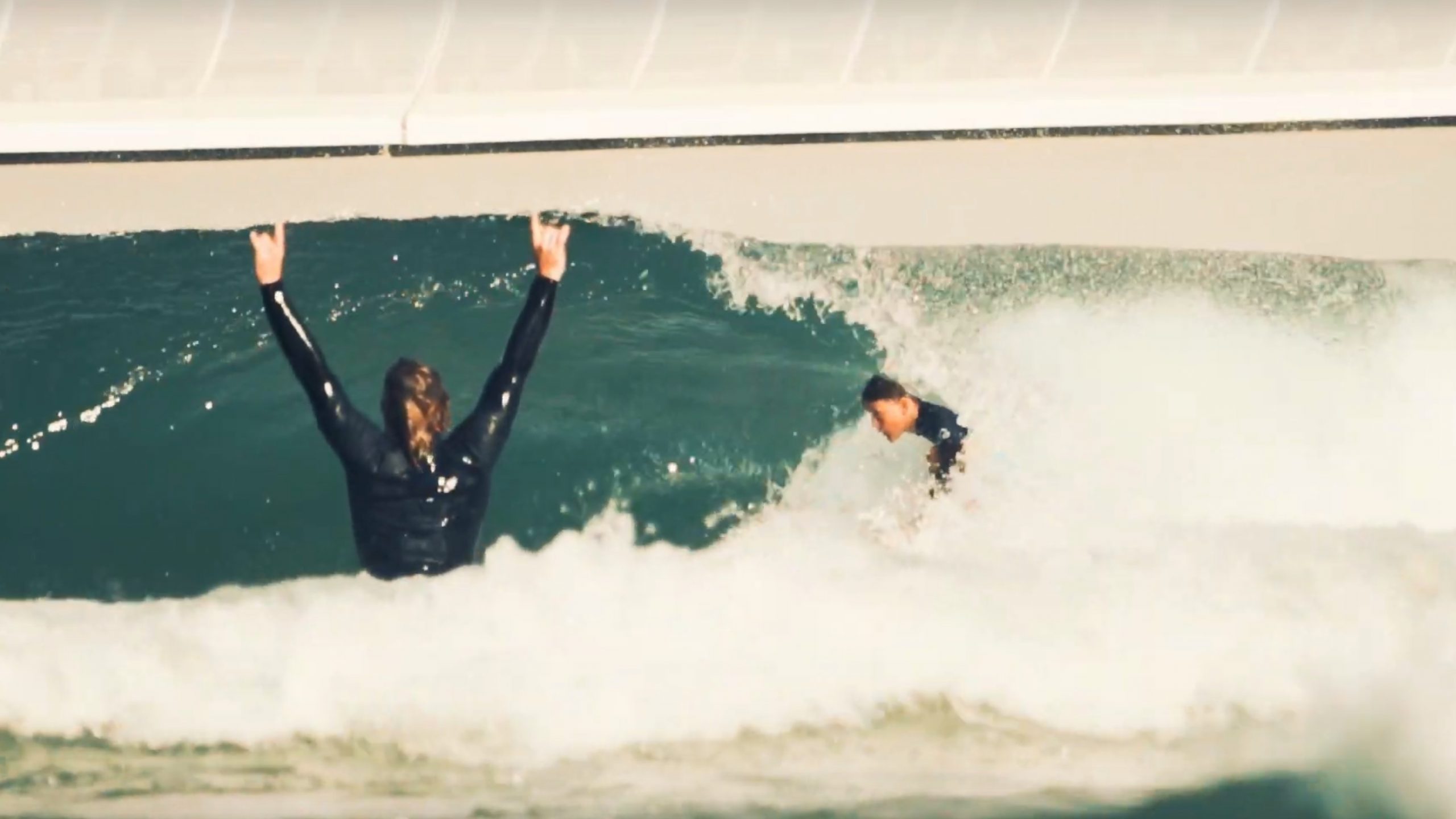 lukas skinner surfs a wave pool