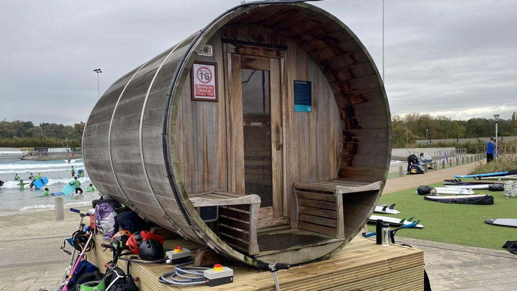 sauna helps surfers stay warm