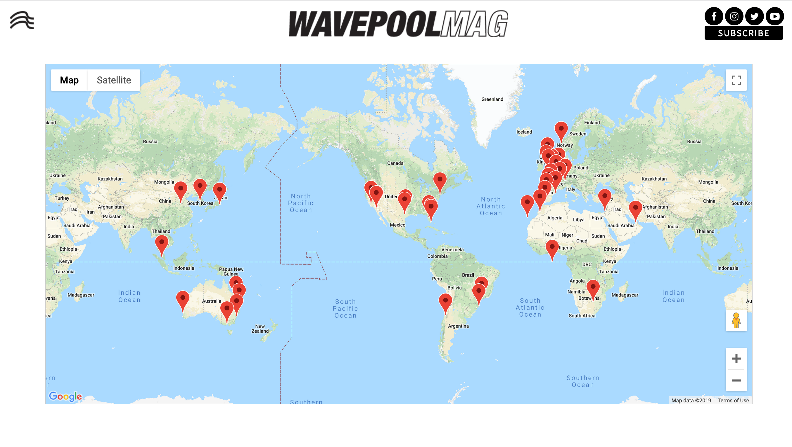 WavePoolMag SurfPlanner Map