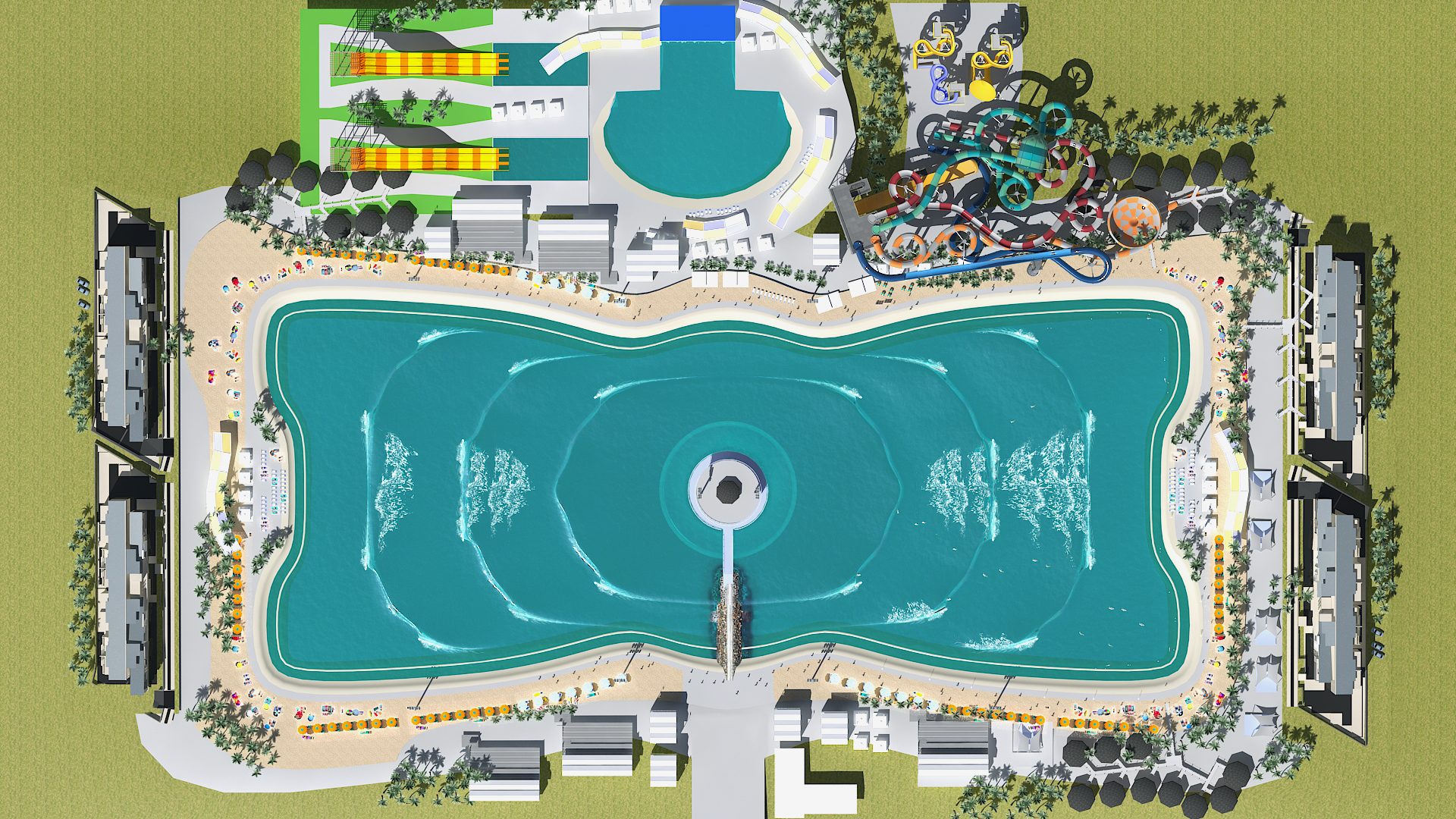Artists rendition of Surf Lakes hub technology