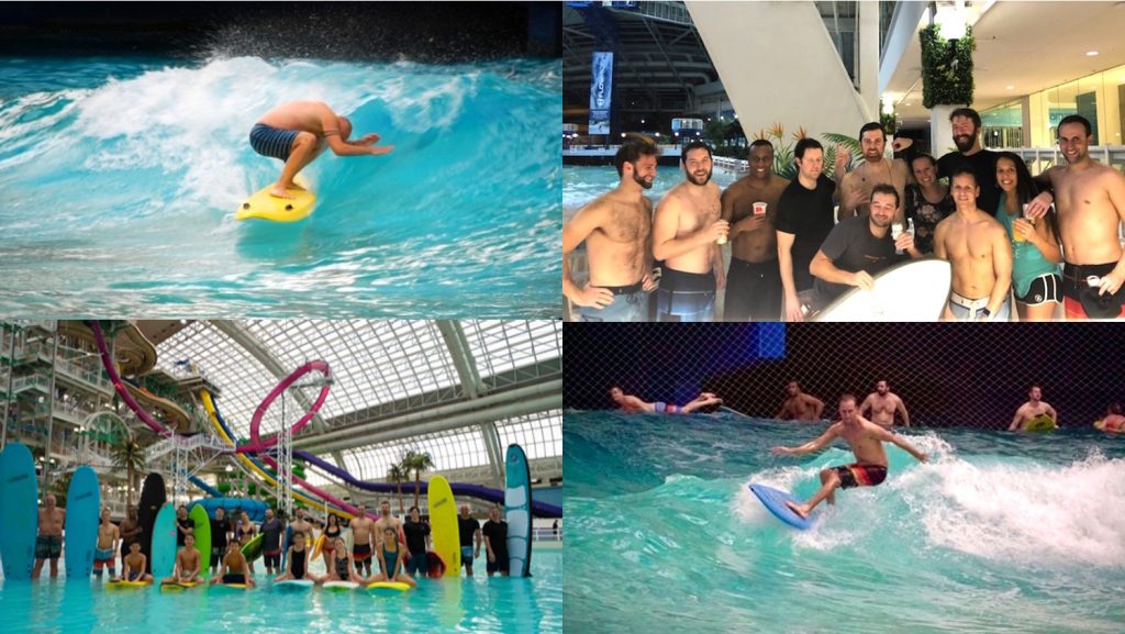 wave pool collage