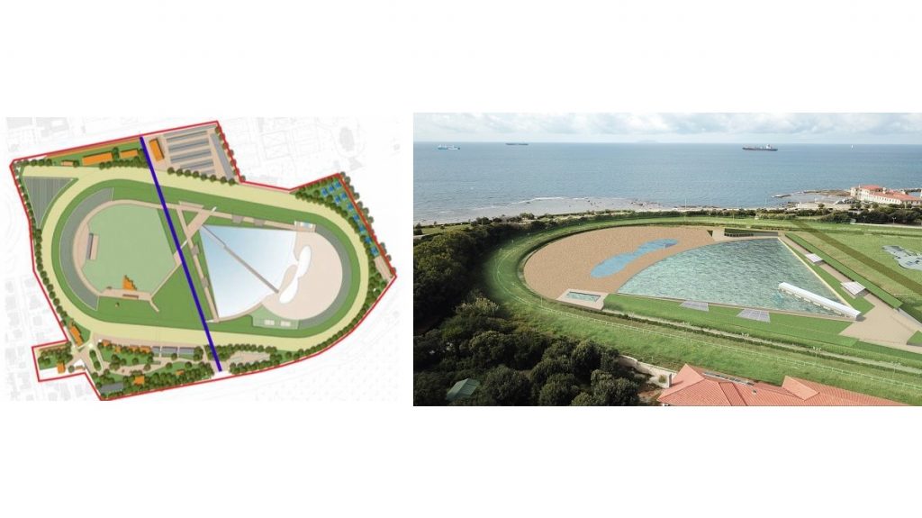 Two designs for the Livorno wave pool
