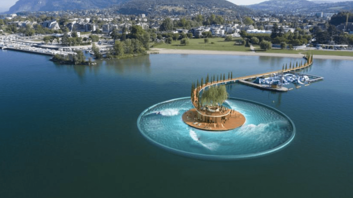 floating wave pool in france